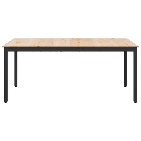 vidaXL Dining Table Natural 180 x 90 x 75 cm Solid Pine Wood