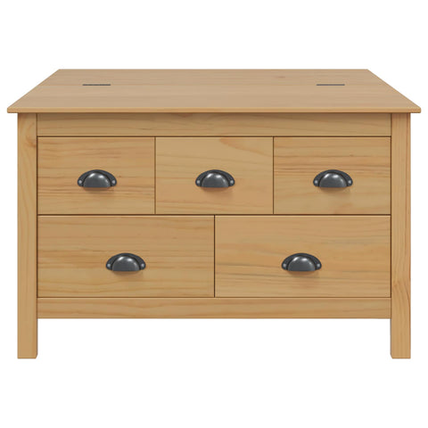 vidaXL Coffee Table Honey Brown 79.5 x 79.5 x 49 cm Solid Pine Wood