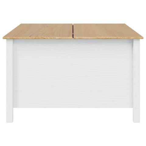 vidaXL Coffee Table White and Honey Brown 79.5 x 79.5 x 49 cm