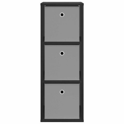 vidaXL Sideboard with Drawer Black Oak 30.5 x 27 x 84.5 cm