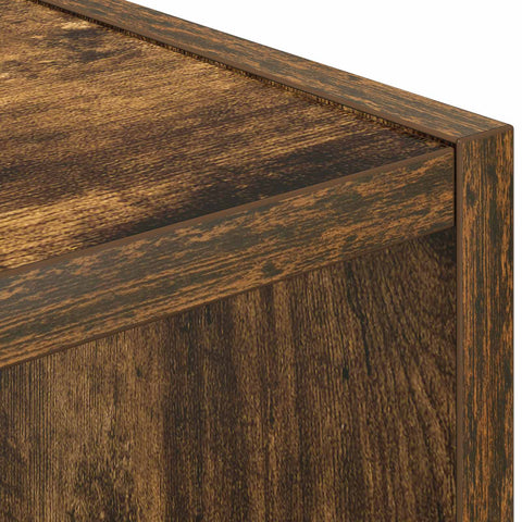 vidaXL Bedside Table Smoked Oak 30.5 x 27 x 59.5 cm Engineered Wood