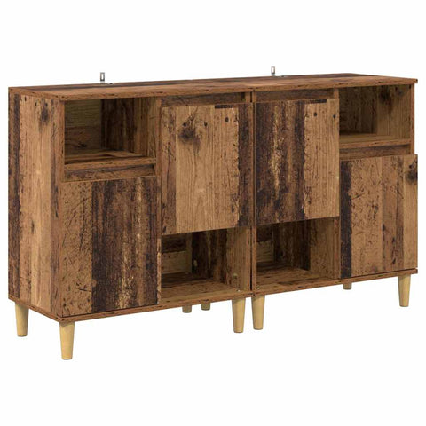 vidaXL Sideboards 2 pcs Old Wood 60 x 35 x 70 cm Engineered Wood