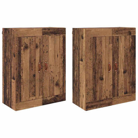 vidaXL Wall-mounted Cabinets 2 pcs Old Wood 69.5 x 34 x 90 cm