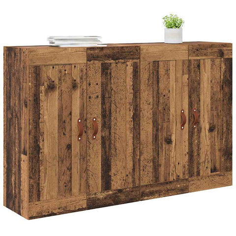 vidaXL Wall-mounted Cabinets 2 pcs Old Wood 69.5 x 34 x 90 cm