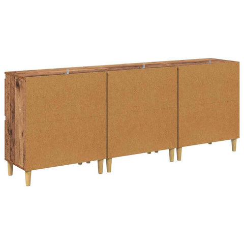 vidaXL Sideboards 3 pcs Old Wood 60 x 35 x 70 cm Engineered Wood