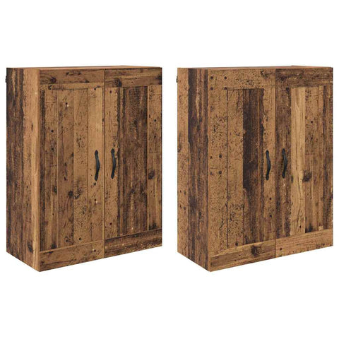 vidaXL Wall-mounted Cabinets 2 pcs Old Wood 69.5 x 34 x 90 cm