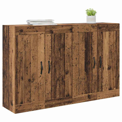vidaXL Wall-mounted Cabinets 2 pcs Old Wood 69.5 x 34 x 90 cm
