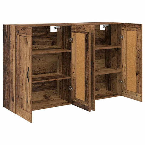 vidaXL Wall-mounted Cabinets 2 pcs Old Wood 69.5 x 34 x 90 cm