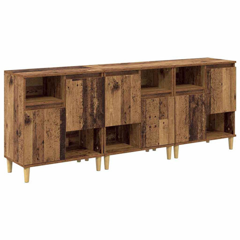 vidaXL Sideboards 3 pcs Old Wood 60 x 35 x 70 cm Engineered Wood