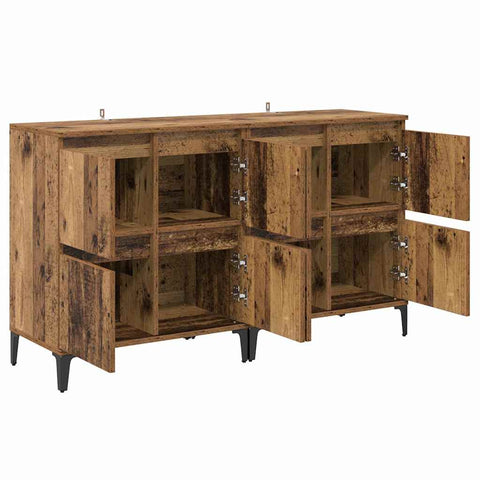 vidaXL Sideboards 2 pcs Old Wood 60 x 35 x 70 cm Engineered Wood