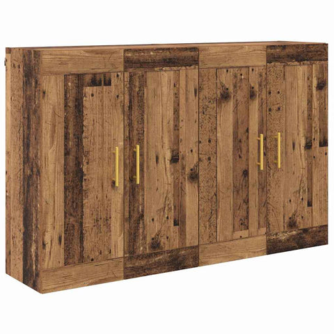 vidaXL Wall-mounted Cabinets 2 pcs Old Wood 69.5 x 34 x 90 cm