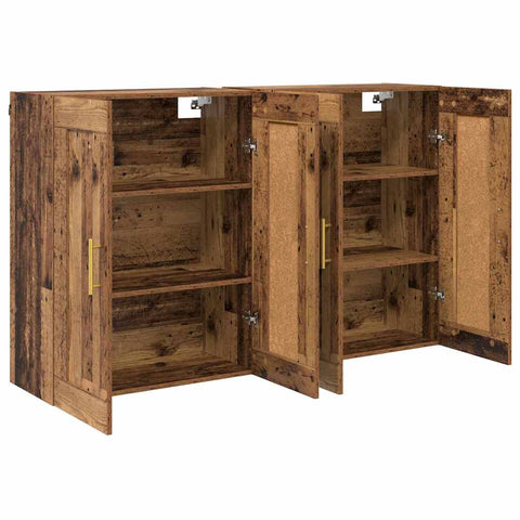 vidaXL Wall-mounted Cabinets 2 pcs Old Wood 69.5 x 34 x 90 cm