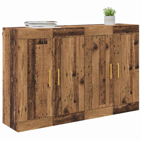 vidaXL Wall-mounted Cabinets 2 pcs Old Wood 69.5 x 34 x 90 cm