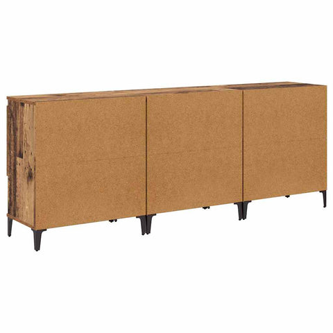 vidaXL Sideboards 3 pcs Old Wood 60 x 35 x 70 cm Engineered Wood