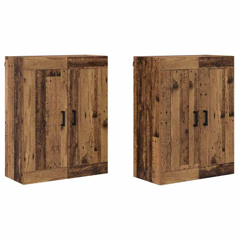 vidaXL Wall-mounted Cabinets 2 pcs Old Wood 69.5 x 34 x 90 cm