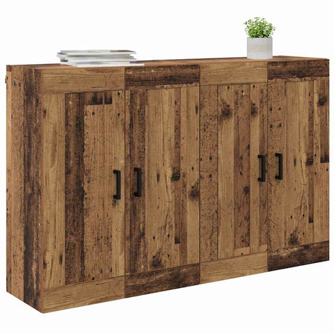 vidaXL Wall-mounted Cabinets 2 pcs Old Wood 69.5 x 34 x 90 cm