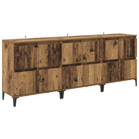 vidaXL Sideboards 3 pcs Old Wood 60 x 35 x 70 cm Engineered Wood