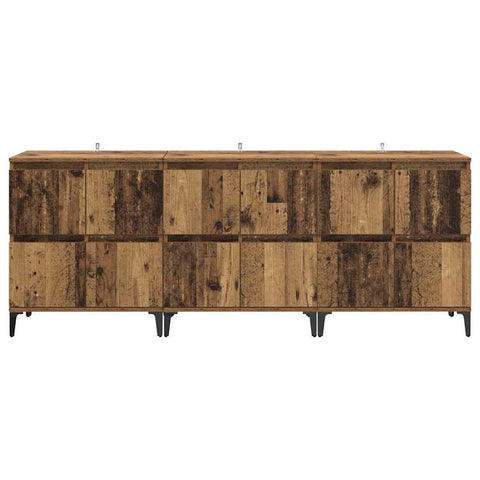 vidaXL Sideboards 3 pcs Old Wood 60 x 35 x 70 cm Engineered Wood