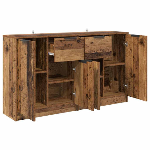 vidaXL Sideboards 2 pcs Old Wood 60 x 30 x 70 cm Engineered Wood