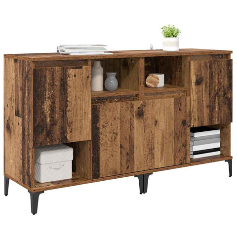 vidaXL Sideboards 2 pcs Old Wood 60 x 35 x 70 cm Engineered Wood