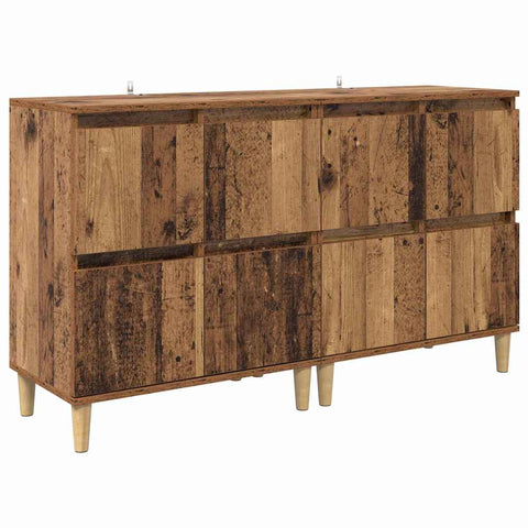 vidaXL Sideboards 2 pcs Old Wood 60 x 35 x 70 cm Engineered Wood