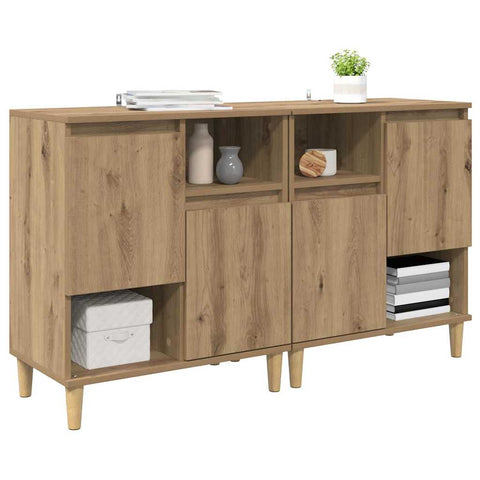 vidaXL Sideboards 2 pcs Artisan Oak 60 x 35 x 70 cm Engineered Wood