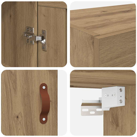 vidaXL Wall-mounted Cabinets 2 pcs Artisan Oak 69.5 x 34 x 90 cm