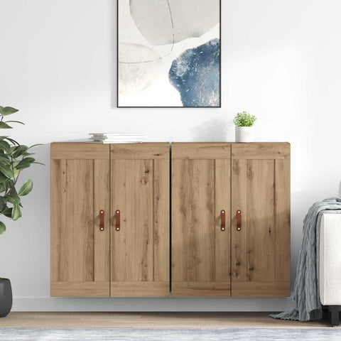 vidaXL Wall-mounted Cabinets 2 pcs Artisan Oak 69.5 x 34 x 90 cm