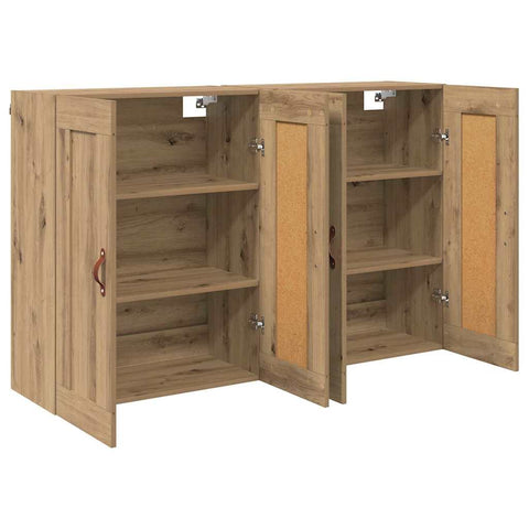 vidaXL Wall-mounted Cabinets 2 pcs Artisan Oak 69.5 x 34 x 90 cm