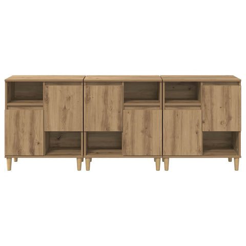 vidaXL Sideboards 3 pcs Artisan Oak 60 x 35 x 70 cm Engineered Wood