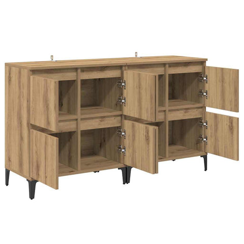 vidaXL Sideboards 2 pcs Artisan Oak 60 x 35 x 70 cm Engineered Wood