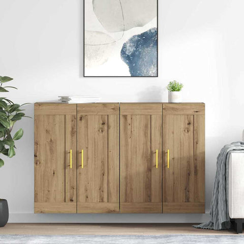 vidaXL Wall-mounted Cabinets 2 pcs Artisan Oak 69.5 x 34 x 90 cm