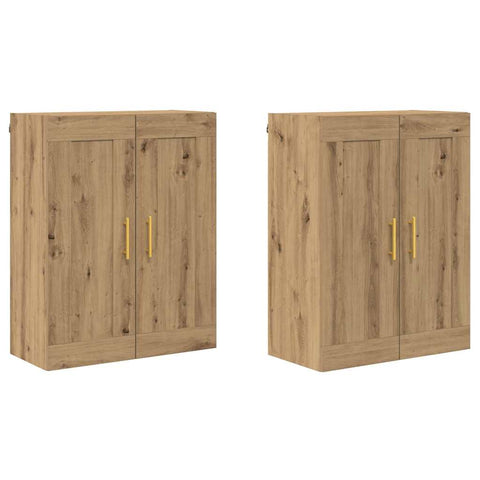 vidaXL Wall-mounted Cabinets 2 pcs Artisan Oak 69.5 x 34 x 90 cm