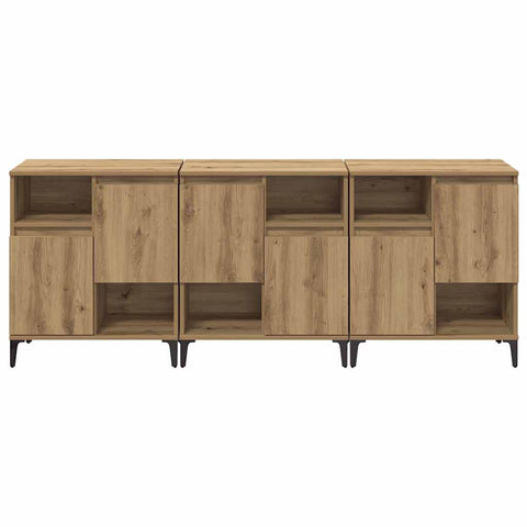 vidaXL Sideboards 3 pcs Artisan Oak 60 x 35 x 70 cm Engineered Wood