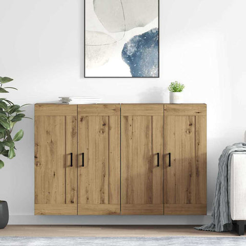 vidaXL Wall-mounted Cabinets 2 pcs Artisan Oak 69.5 x 34 x 90 cm