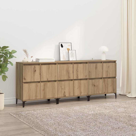 vidaXL Sideboards 3 pcs Artisan Oak 60 x 35 x 70 cm Engineered Wood