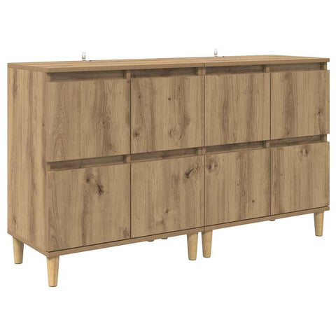 vidaXL Sideboards 2 pcs Artisan Oak 60 x 35 x 70 cm Engineered Wood