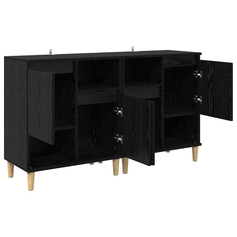 vidaXL Sideboards 2 pcs Black Oak 60 x 35 x 70 cm Engineered Wood