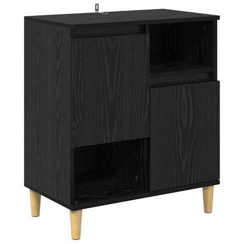 vidaXL Sideboards 2 pcs Black Oak 60 x 35 x 70 cm Engineered Wood