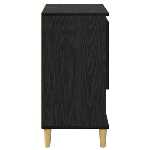 vidaXL Sideboards 2 pcs Black Oak 60 x 35 x 70 cm Engineered Wood