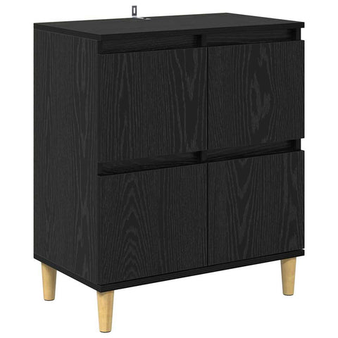 vidaXL Sideboards 3 pcs Black Oak 60 x 35 x 70 cm Engineered Wood