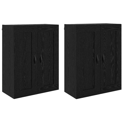 vidaXL Wall-mounted Cabinets 2 pcs Black Oak 69.5 x 34 x 90 cm