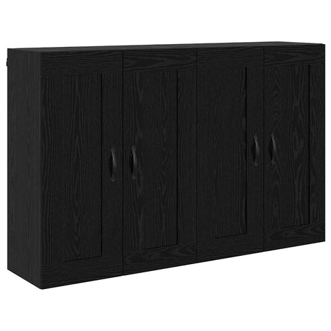vidaXL Wall-mounted Cabinets 2 pcs Black Oak 69.5 x 34 x 90 cm
