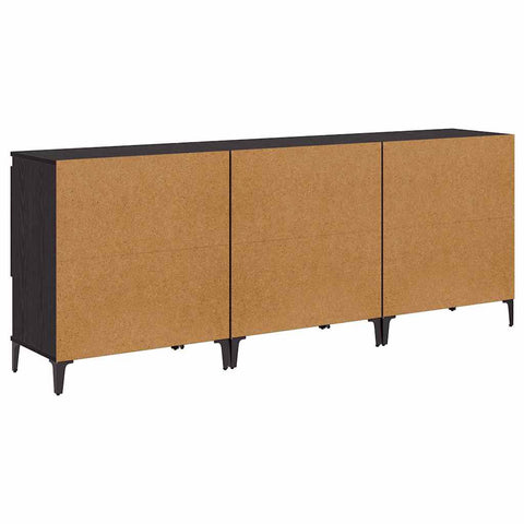 vidaXL Sideboards 3 pcs Black Oak 60 x 35 x 70 cm Engineered Wood