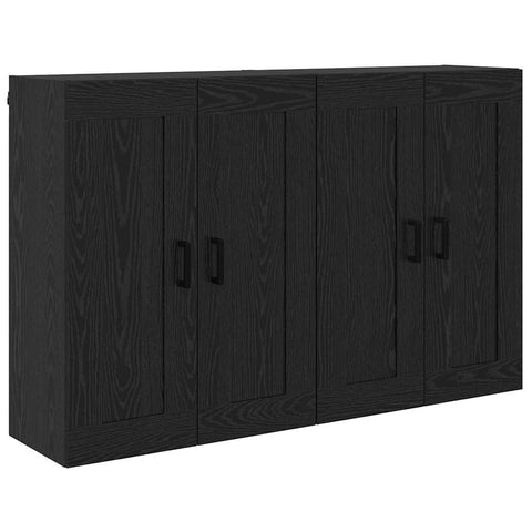 vidaXL Wall-mounted Cabinets 2 pcs Black Oak 69.5 x 34 x 90 cm