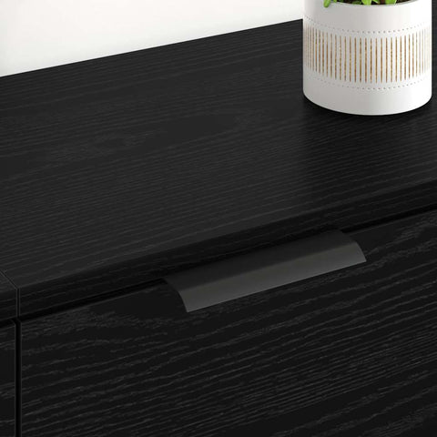 vidaXL Sideboards 2 pcs Black Oak 60 x 30 x 70 cm Engineered Wood