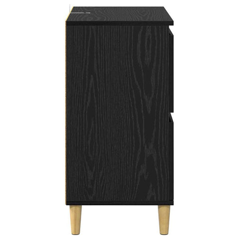 vidaXL Sideboards 2 pcs Black Oak 60 x 35 x 70 cm Engineered Wood