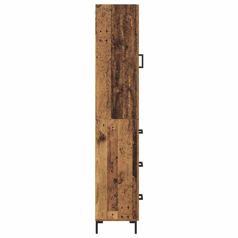 vidaXL Highboard Old Wood 34.5 x 34 x 180 cm Engineered Wood