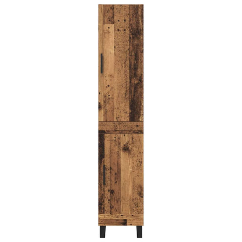 vidaXL Highboard Old Wood 34.5 x 34 x 180 cm Engineered Wood