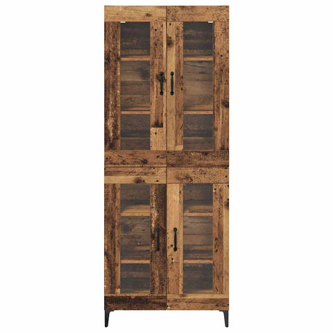 vidaXL Highboard Old Wood 69.5 x 34 x 180 cm Engineered Wood